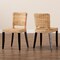 Bali & Pari Dermot Modern Bohemian Wood and Natural Rattan 2-Piece Dining Chair Set 238-2PC-13217-ZORO - alternate 4